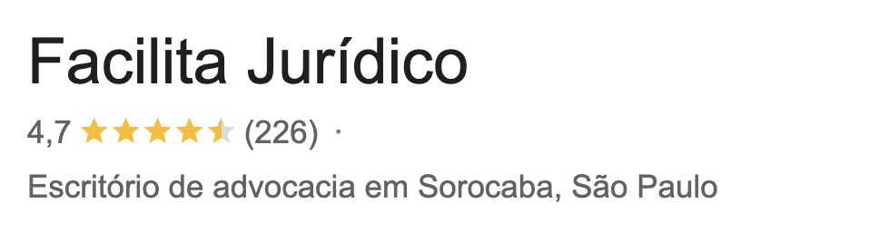 Facilita Jurídico Google Rating